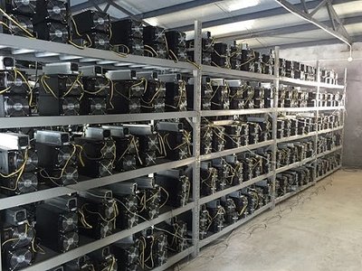 Mining Farm Hosting Multiple ASIC Miners with Advanced Cooling Systems