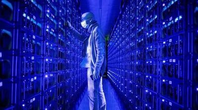 A powerful mining rig in action, showcasing the hardware essential for efficient Kaspa mining operations